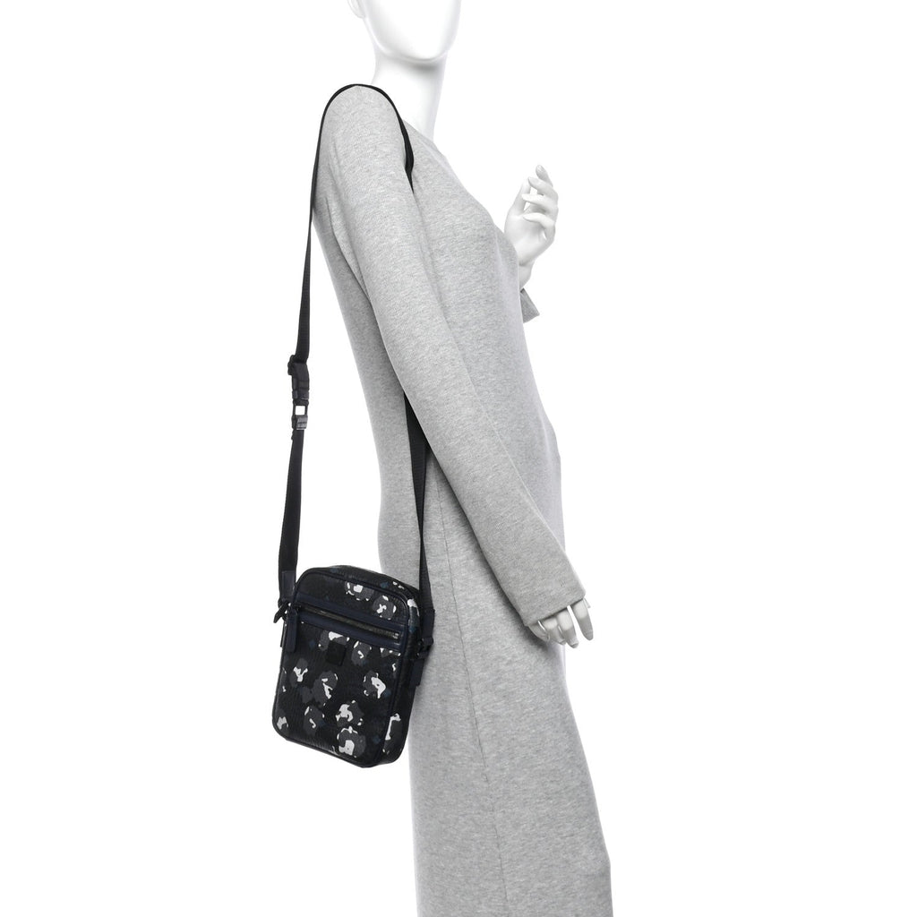 Visetos Camouflage Crossbody Bag Black Blue