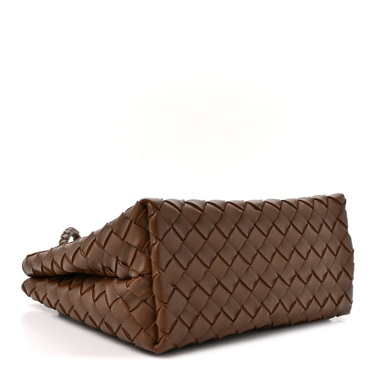 Nappa Intrecciato Small Andiamo Shoulder Bag Nocciola