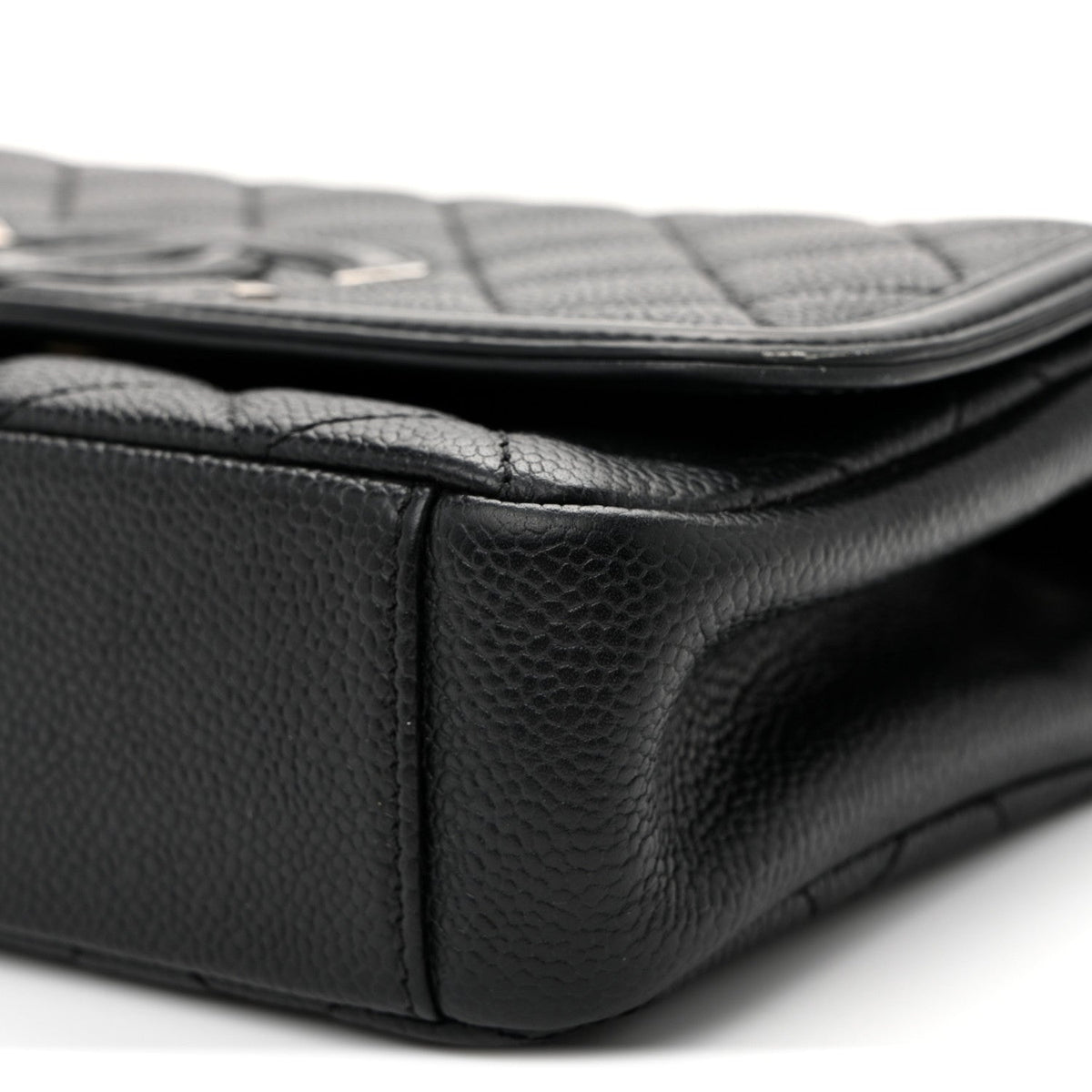 Caviar Quilted Small CC Filigree Flap Black