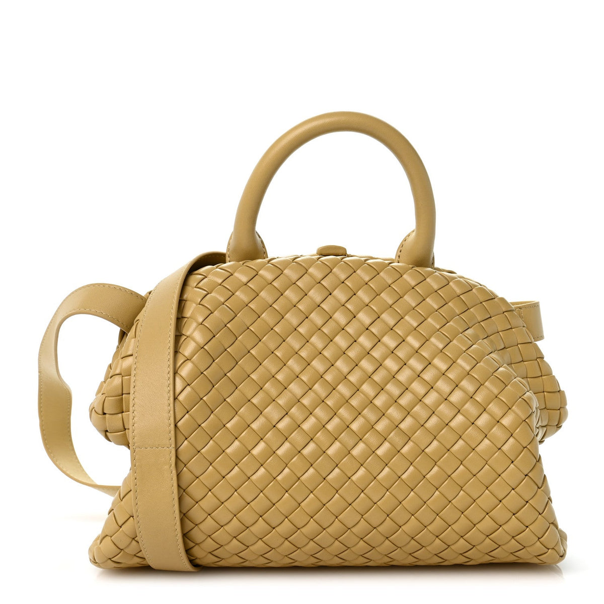 Nappa Intrecciato Padded Small The Top Handle Tote Bag Porridge