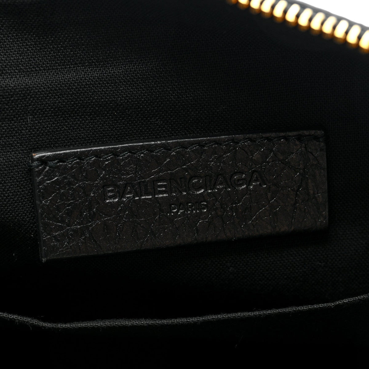 Agneau Giant 12 Gold Hardware Pouch Clutch Black