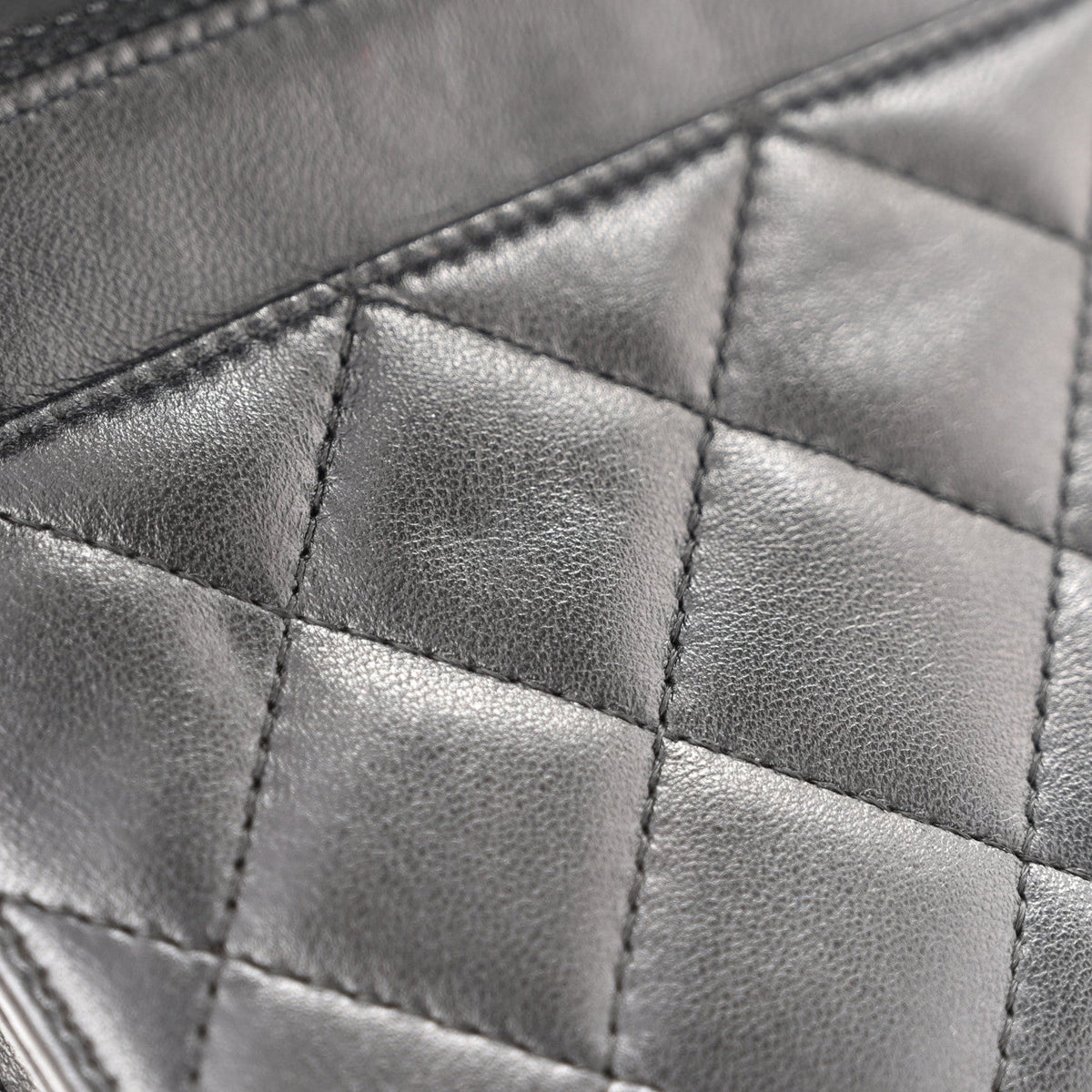 Lambskin Quilted Wallet On Chain WOC Black