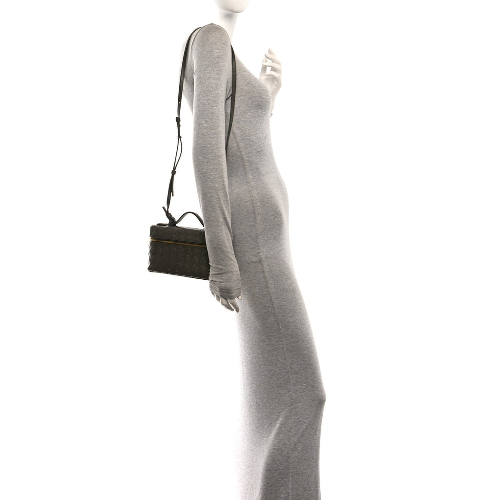Calfskin Intrecciato Bang Bang Vanity Case Cypress