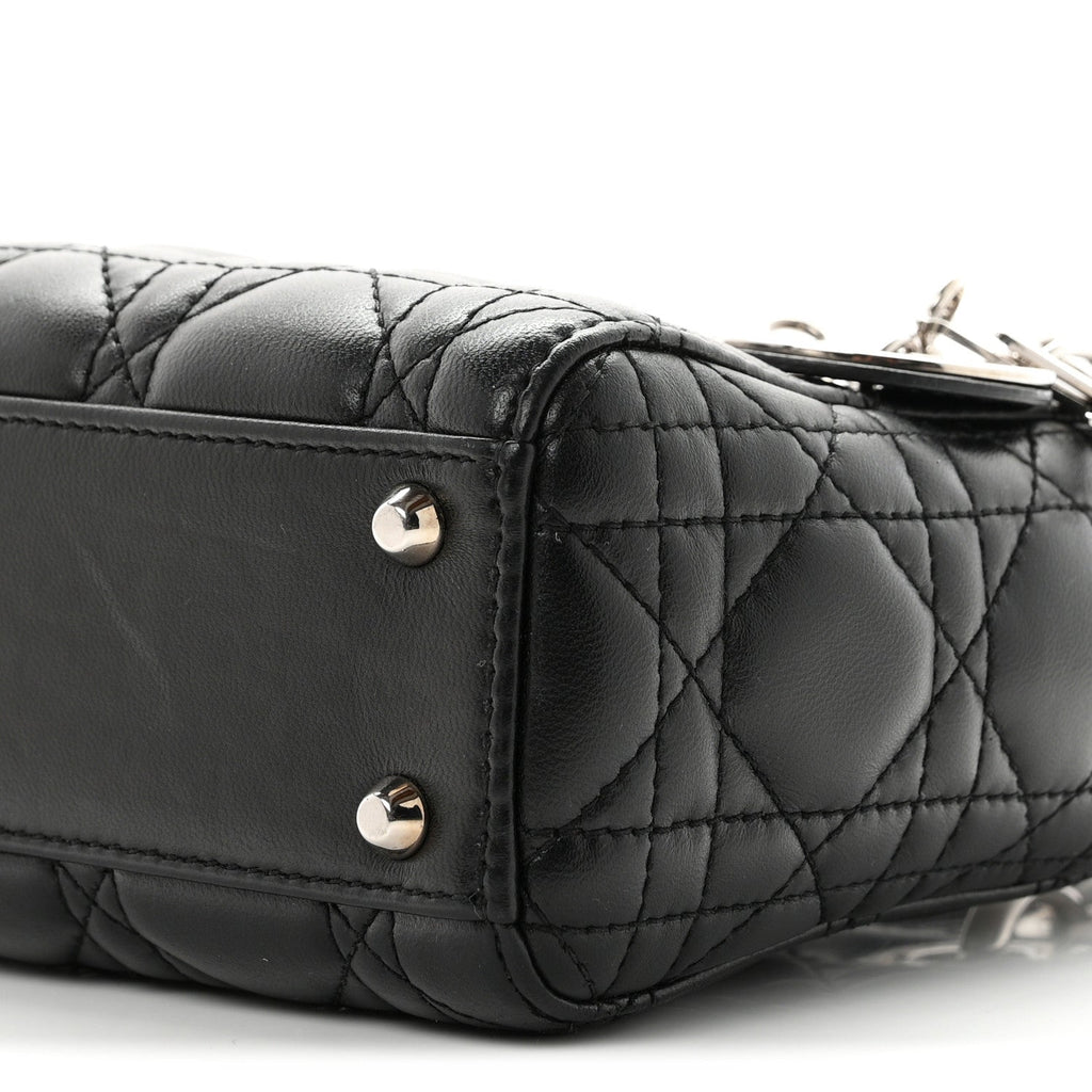 Lambskin Cannage Mini Lady Dior Black