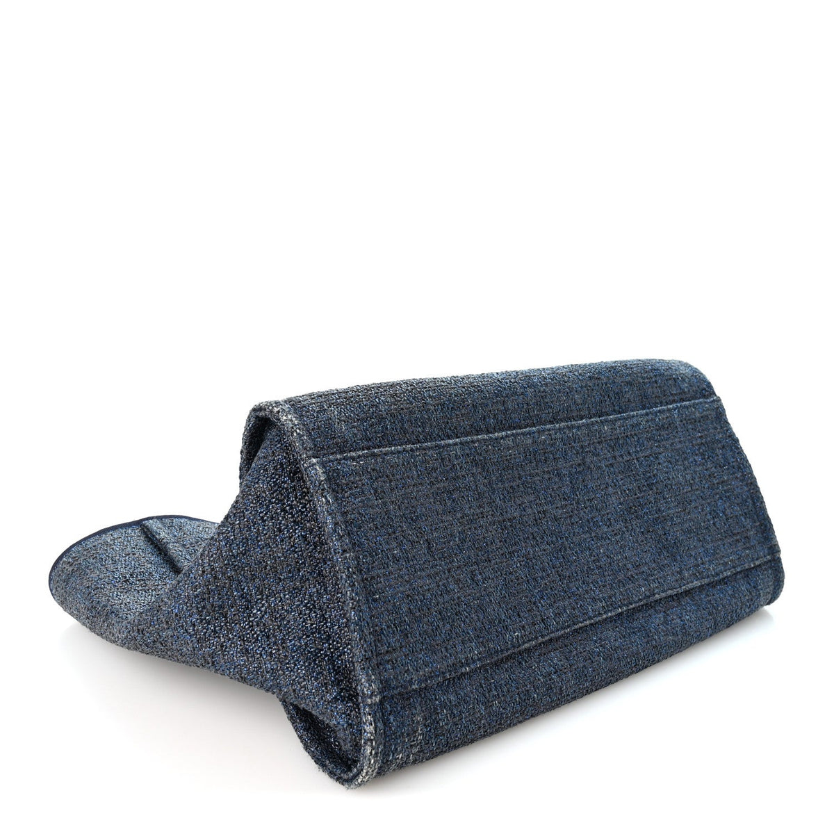 Lurex Canvas Medium Deauville Tote Navy Blue