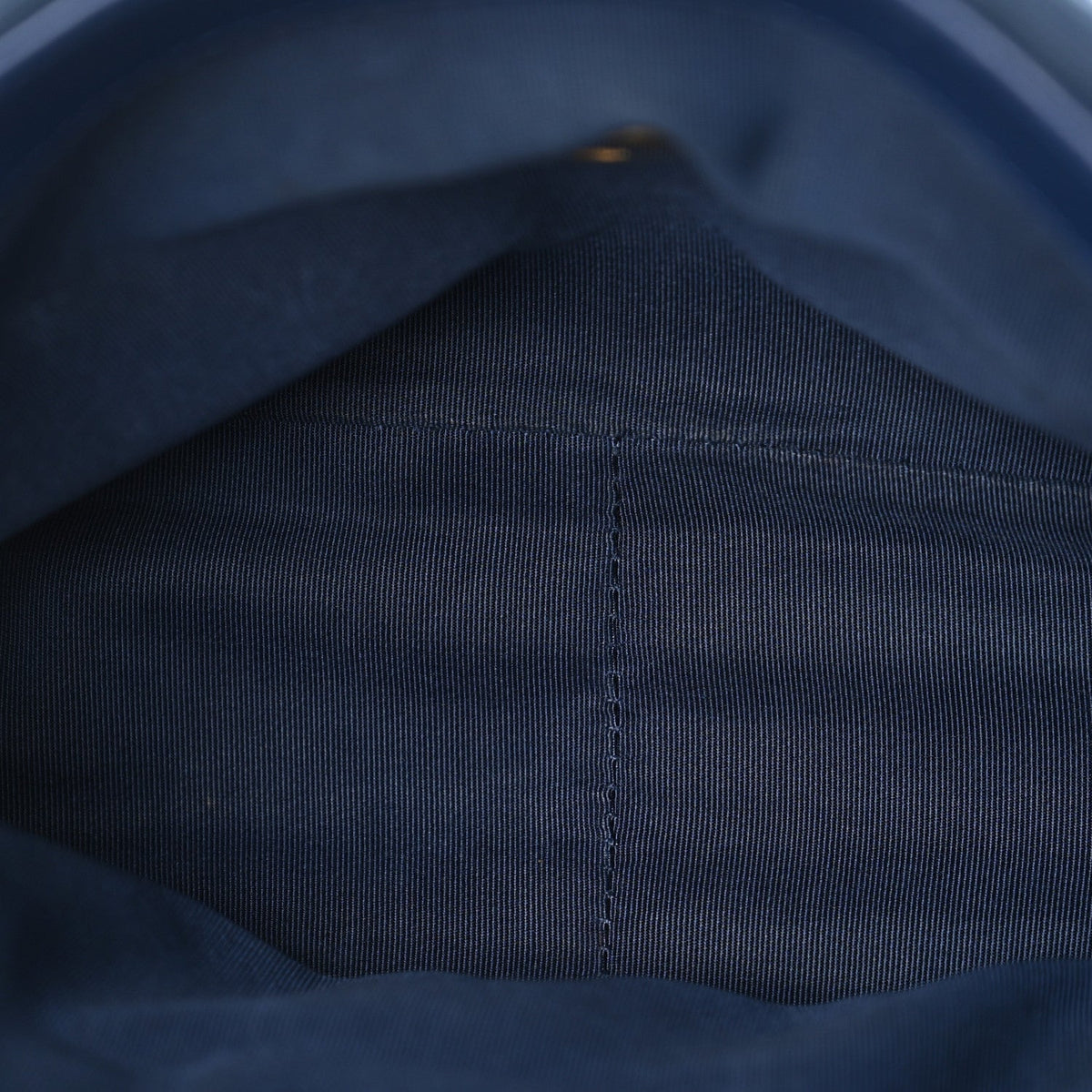 Cotton Canvas Quilted Medium Chanel 19 Flap Navy Blue