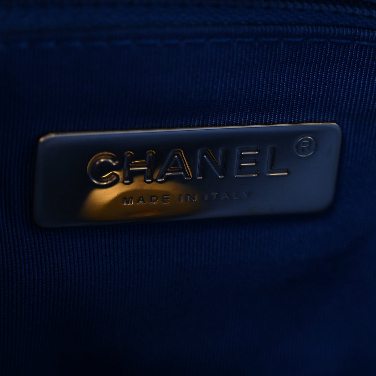 Tweed Quilted Large Chanel 19 Flap Blue