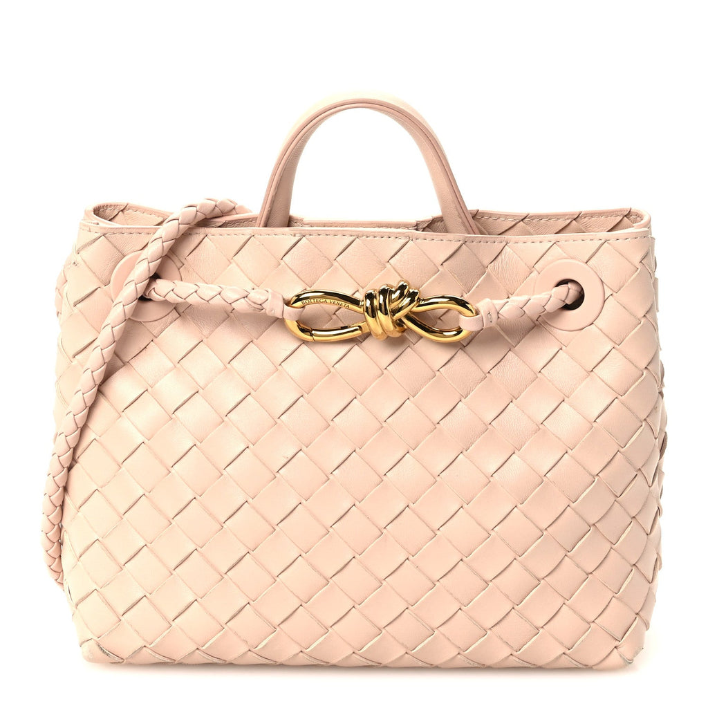 Nappa Intrecciato Small Andiamo Shoulder Bag Lotus