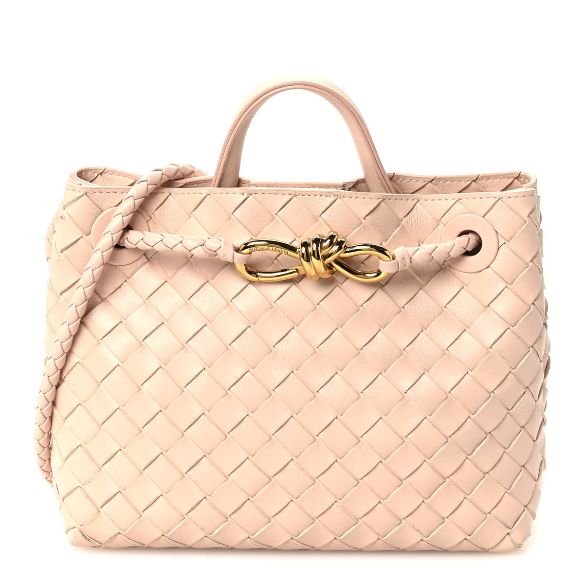 Nappa Intrecciato Small Andiamo Shoulder Bag Lotus