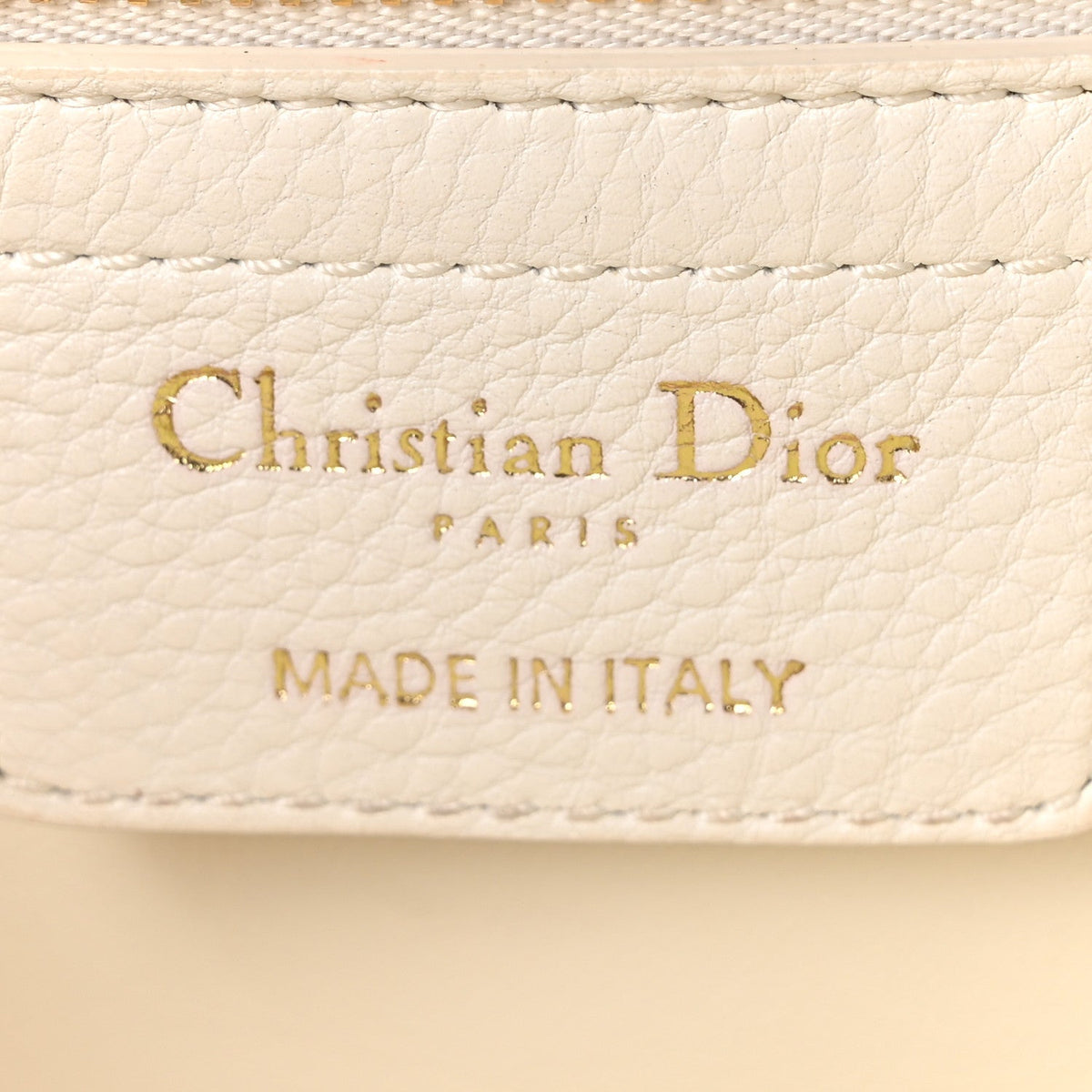 Grained Calfskin Cannage Large Caro Bag Latte