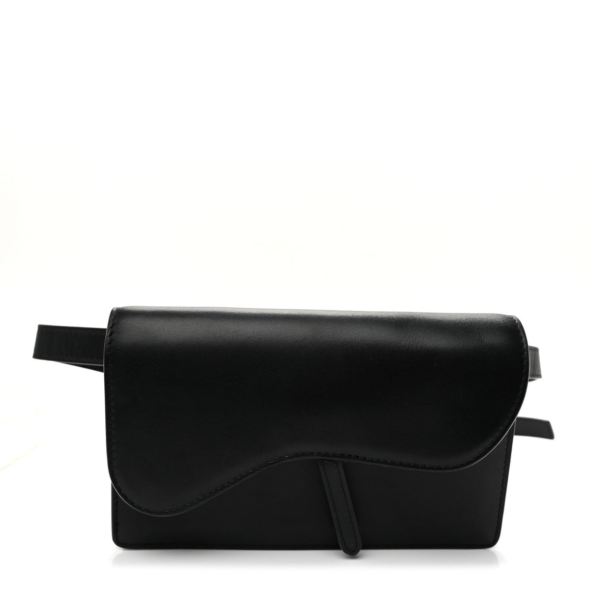 Calfskin Saddle Belt Bag Black