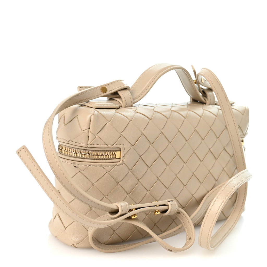 Calfskin Intrecciato Bang Bang Vanity Case Ecru