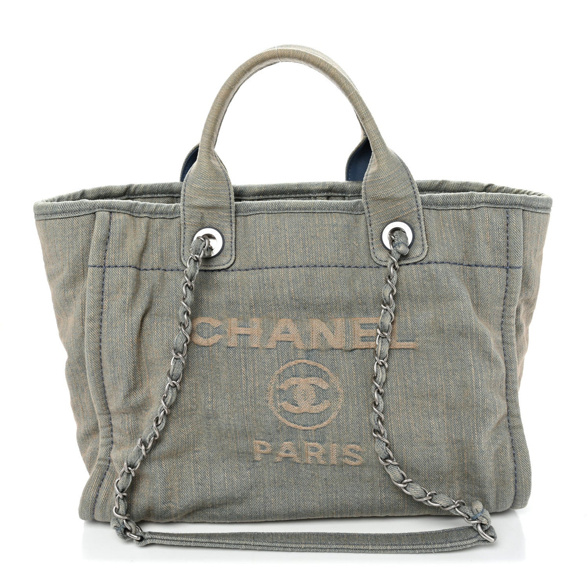 Denim Small Deauville Tote Light Blue