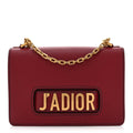 Grained Calfskin J'Adior Chain Flap Bag Red