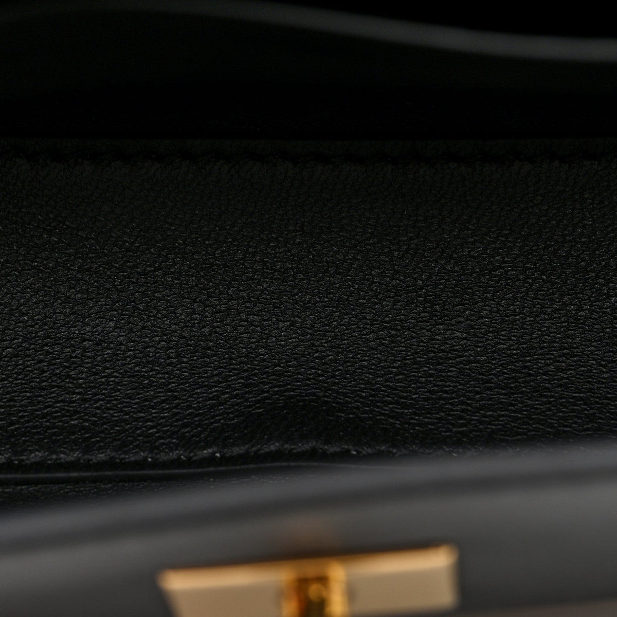 Natural Smooth Calfskin Nano Rodeo Top Handle Handbag Black