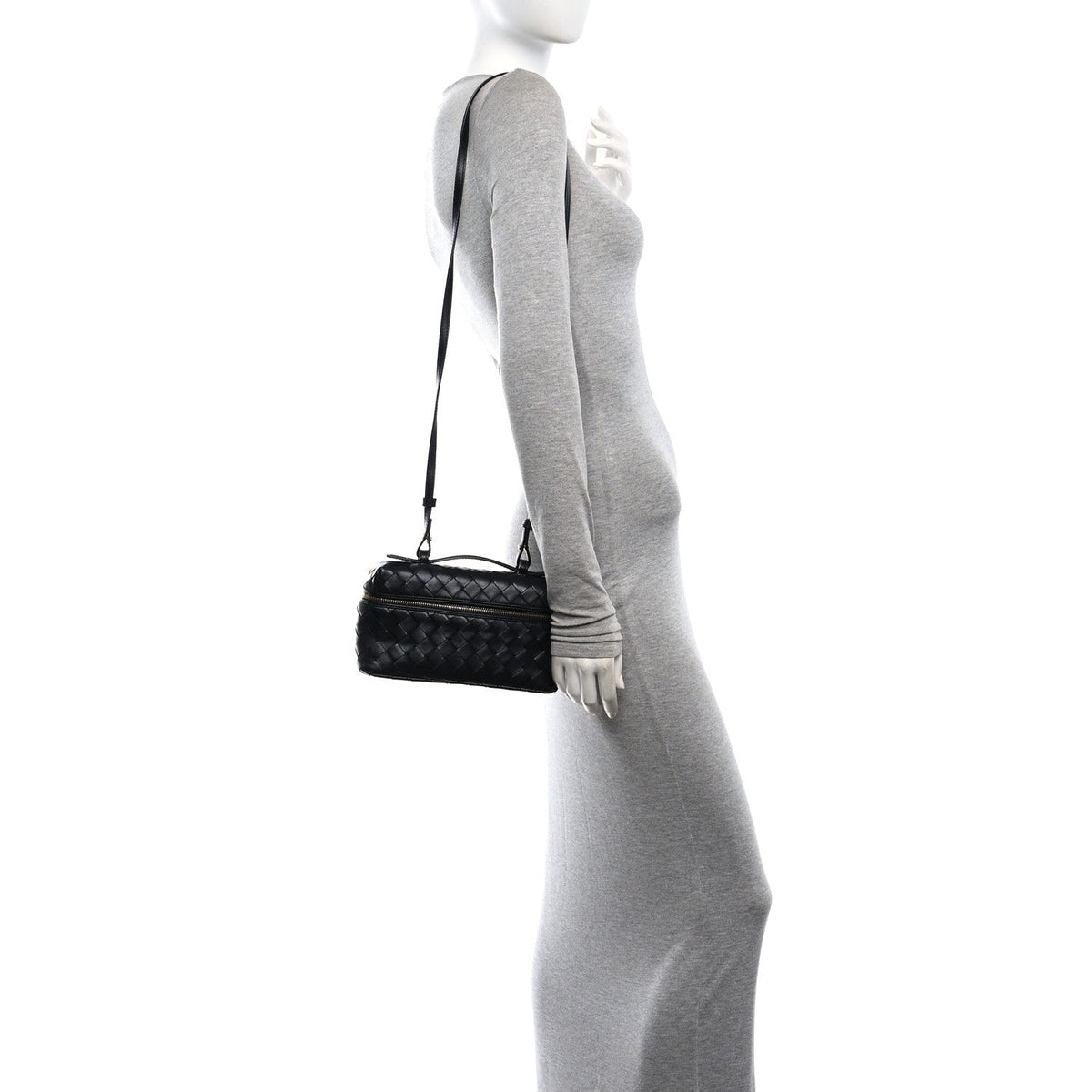 Calfskin Intrecciato Bang Bang Vanity Case Black