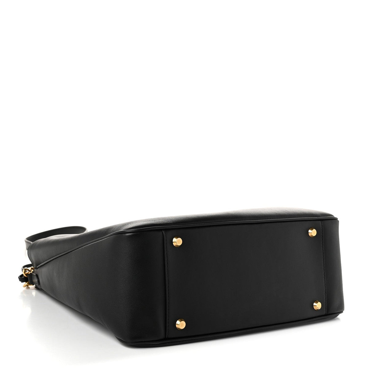 Natural Smooth Calfskin Medium Rodeo Hobo Black