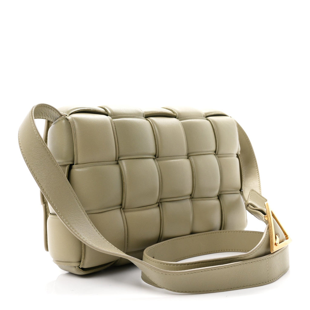 Nappa Maxi Intrecciato Padded Cassette Crossbody Bag Travertine