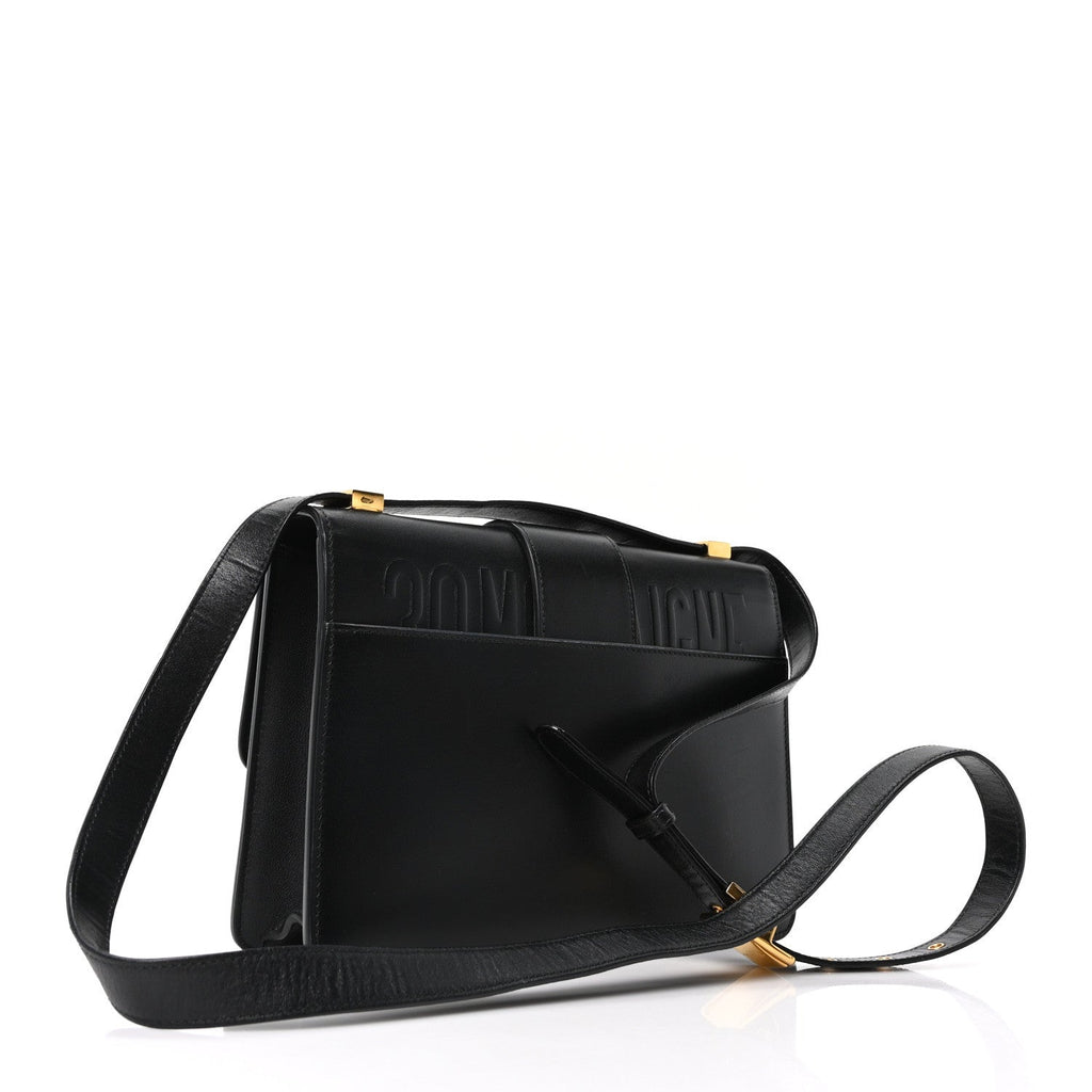 Smooth Calfskin 30 Montaigne Flap Bag Black