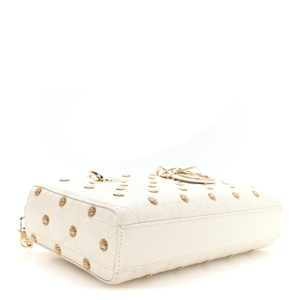 Lambskin Butterfly Cannage Lady D-Joy White