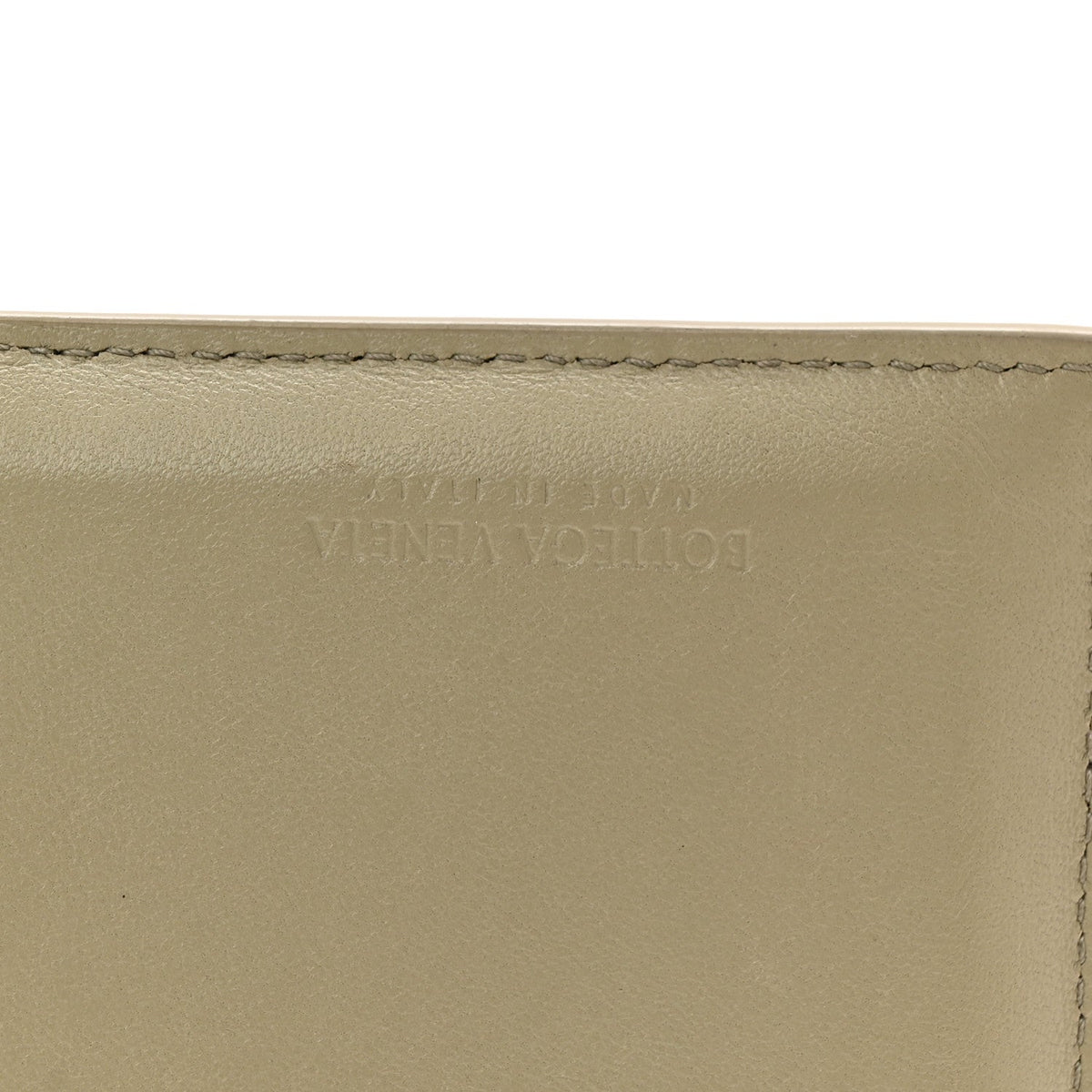 Nappa Maxi Intrecciato Cassette Zipped Card Case Travertine
