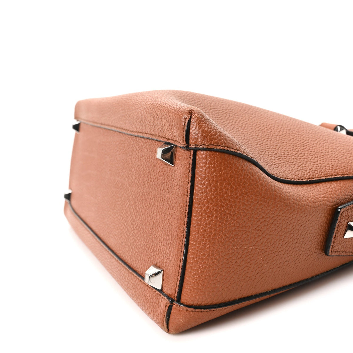 Grained Calfskin Medium Ella Boston Brown