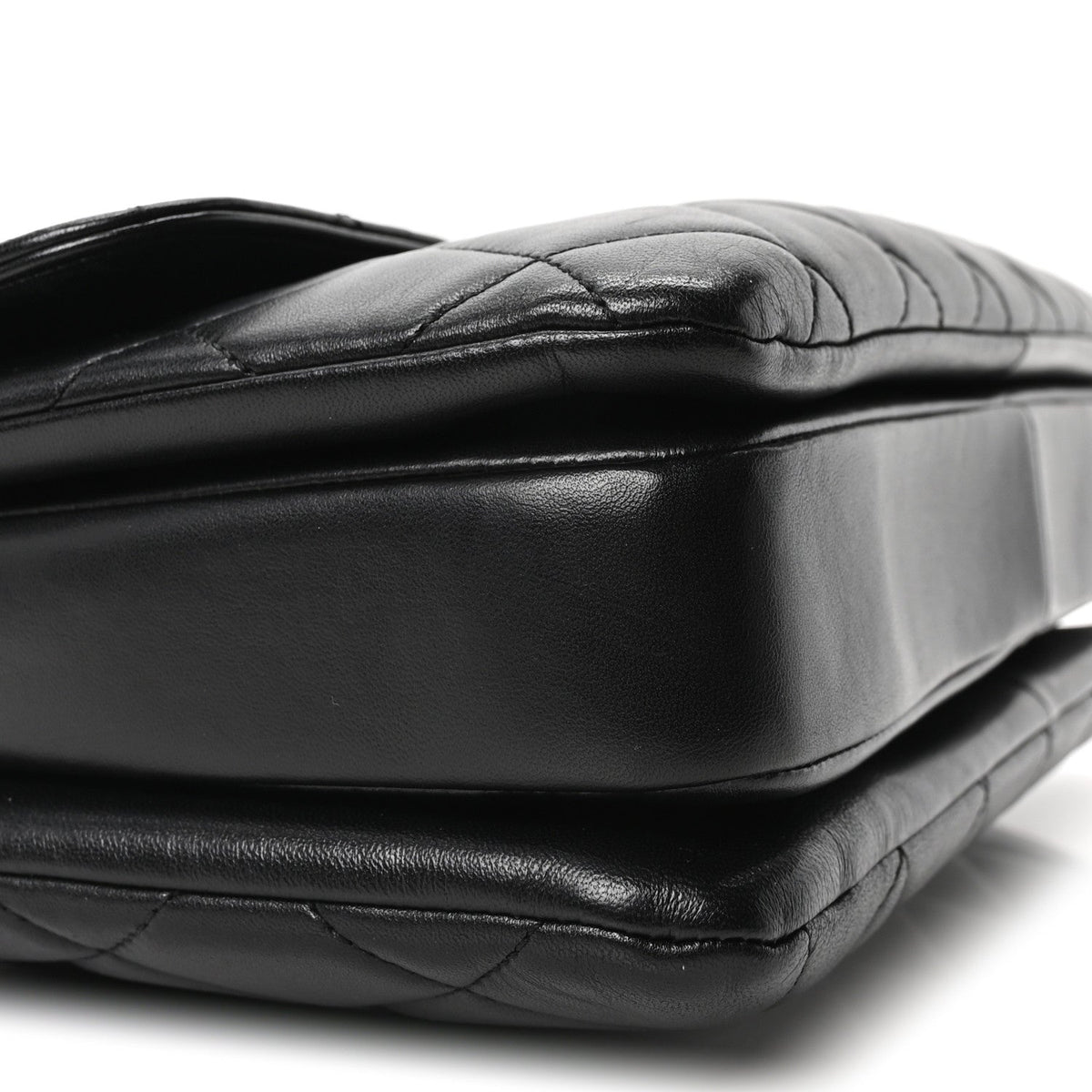 Lambskin Quilted Medium Trendy CC Flap Dual Handle Bag Black