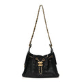 Perforated Calfskin Mini Chanel 25 Handbag Black