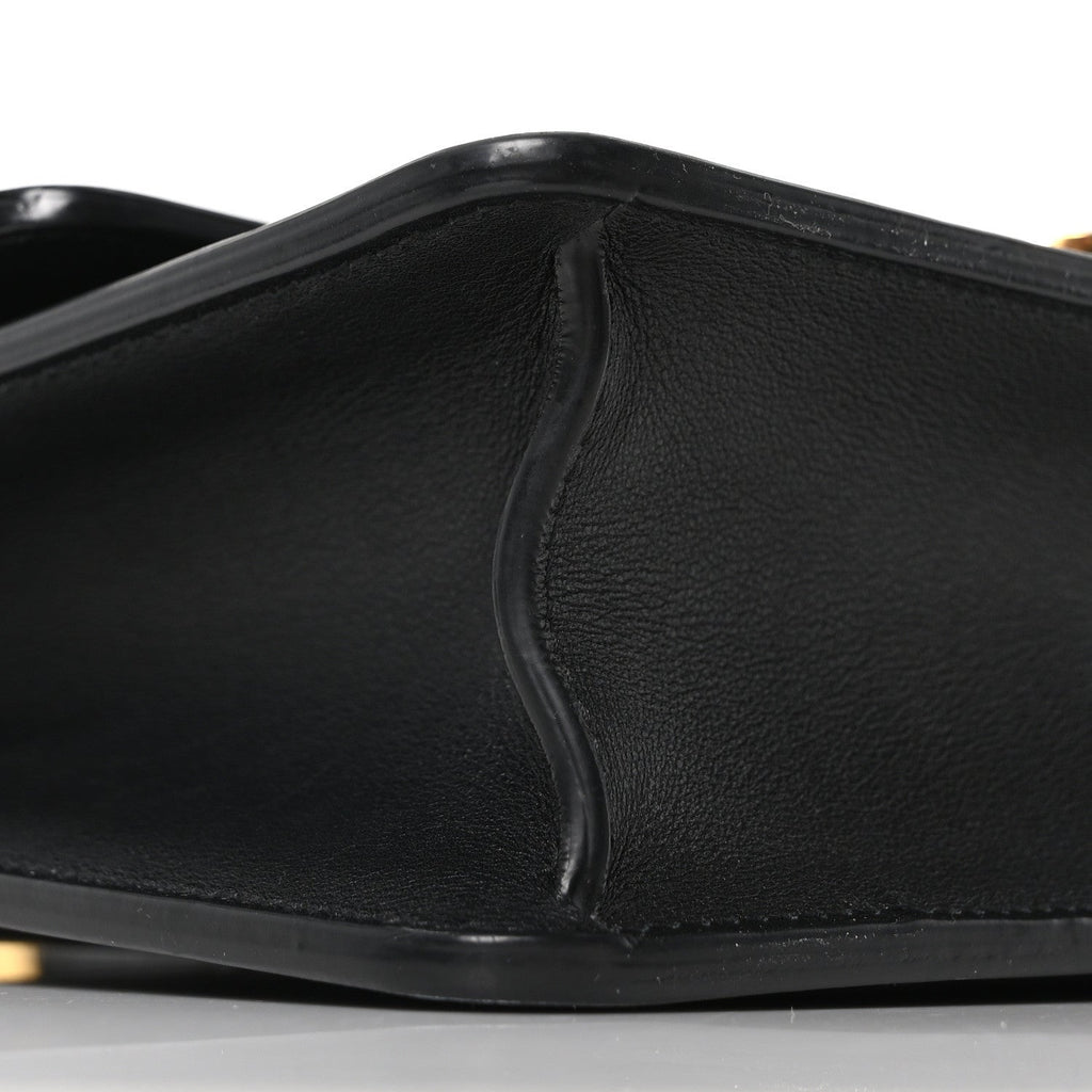 Smooth Calfskin 30 Montaigne Flap Bag Black