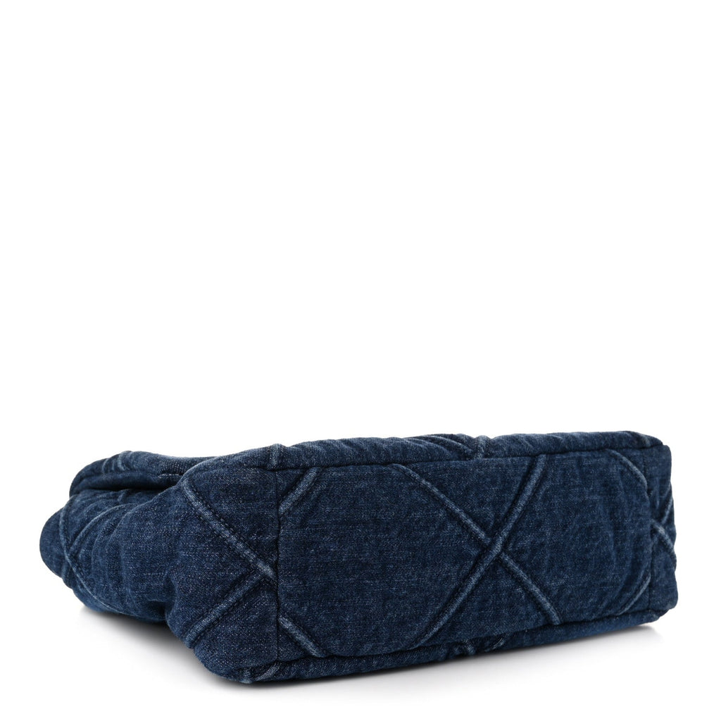 Denim Quilted Medium Chanel 19 Flap Blue