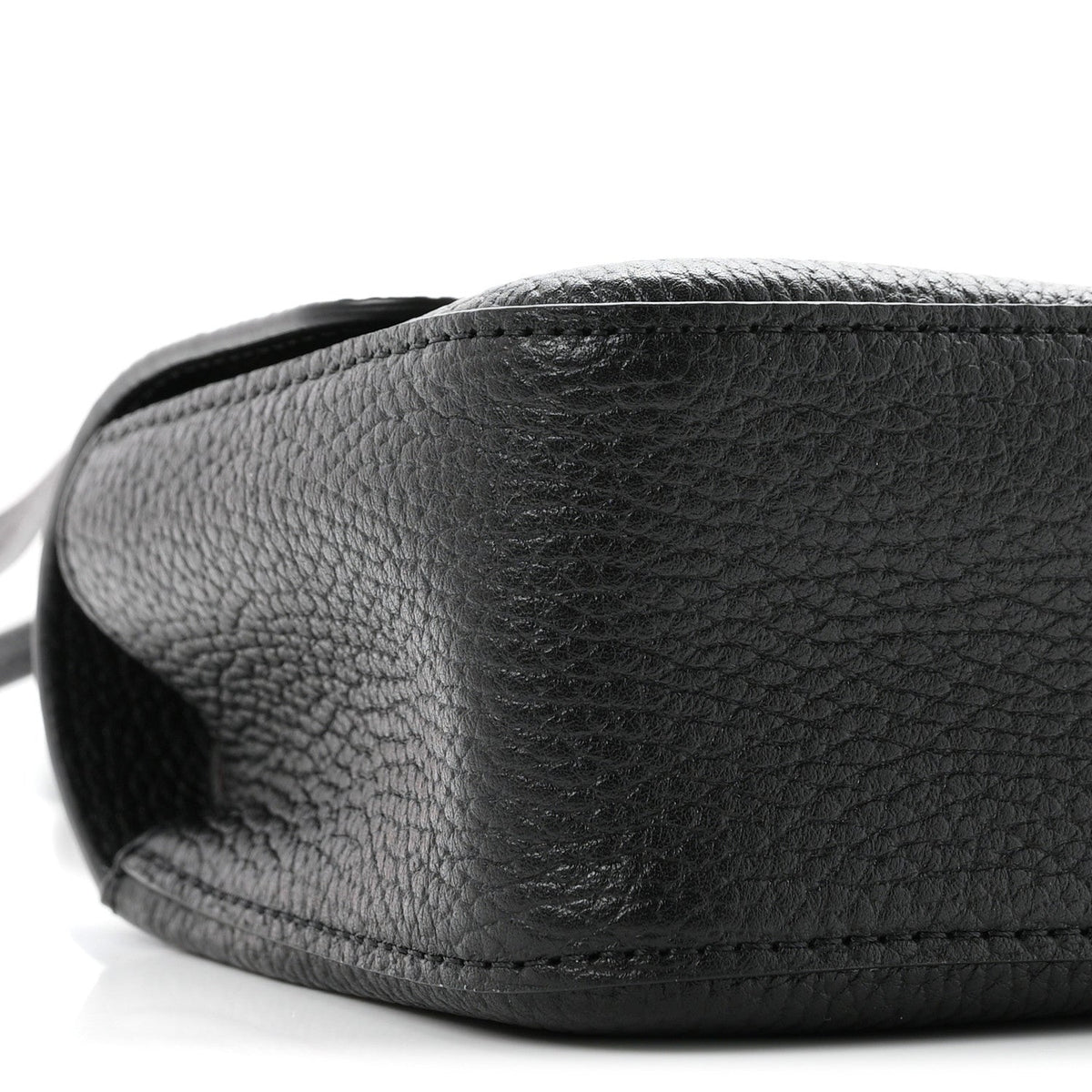 Grained Calfskin Mini Souplissimo Maxi Flap Black