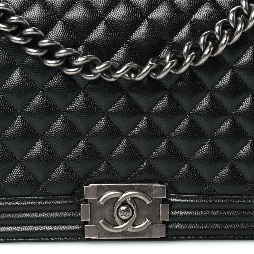 Caviar Quilted New Medium Boy Flap Black