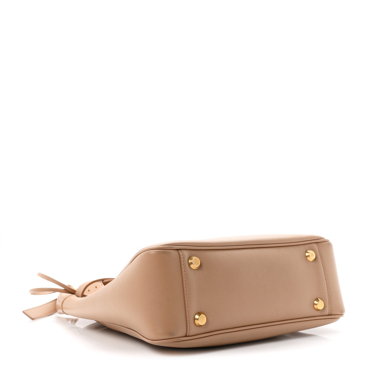 Smooth Calfskin Small Bel Air Hobo Bag Latte