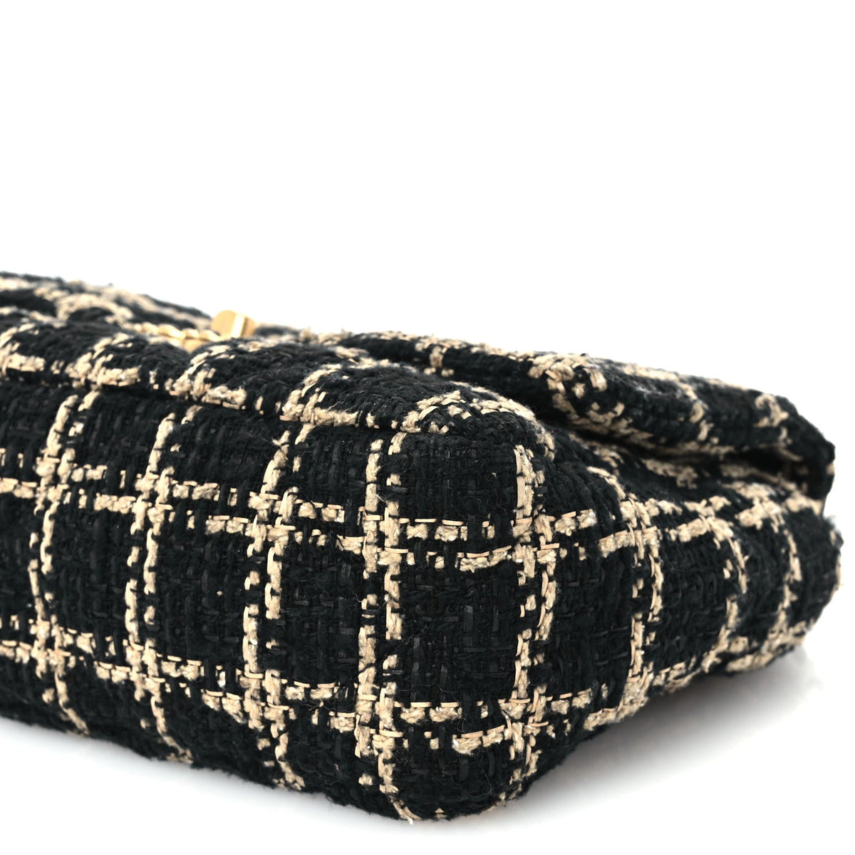 Tweed Quilted Medium Chanel 19 Flap Black Beige