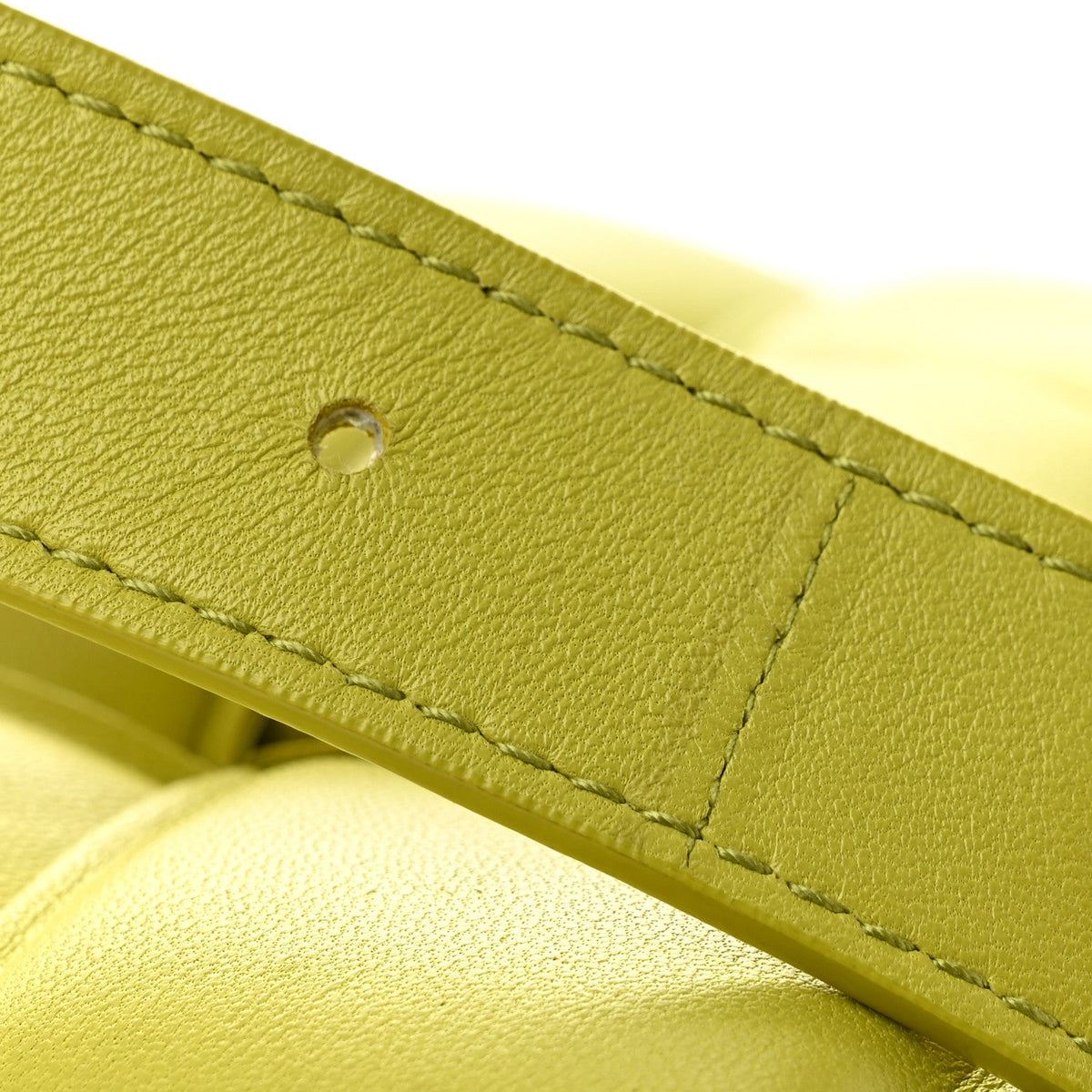 Nappa Maxi Intreccio Padded Cassette Crossbody Bag Lime