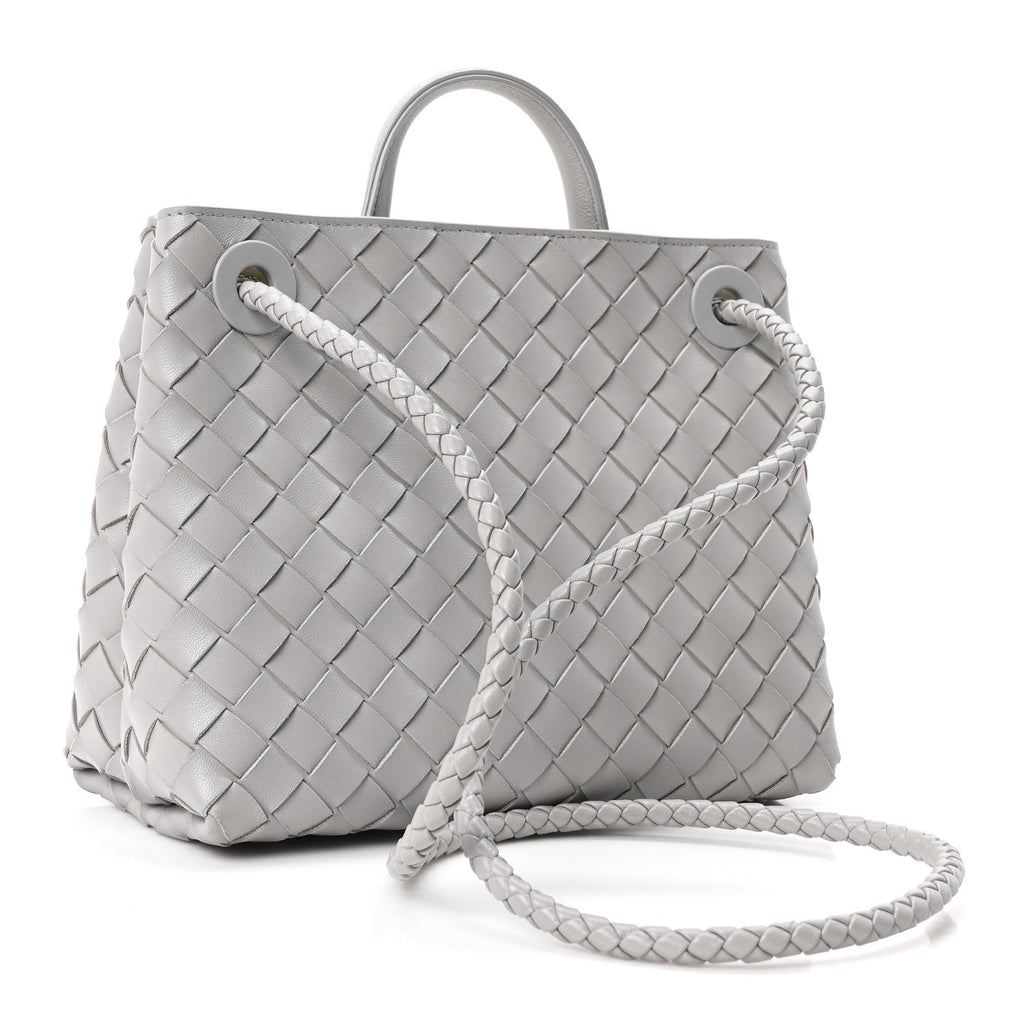 Nappa Intrecciato Small Andiamo Shoulder Bag Sterling