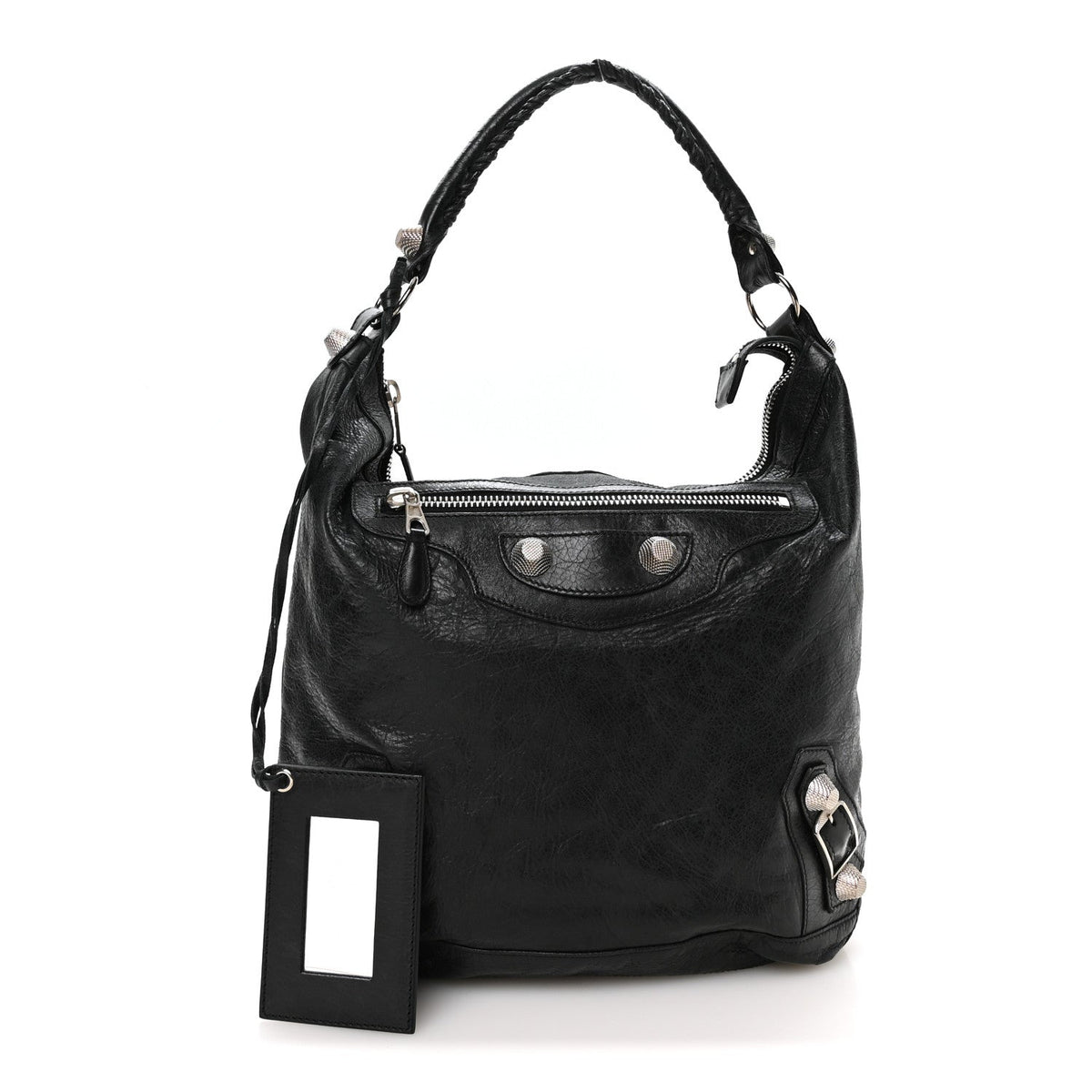 Chevre Giant 21 Silver Hardware Day Hobo Black