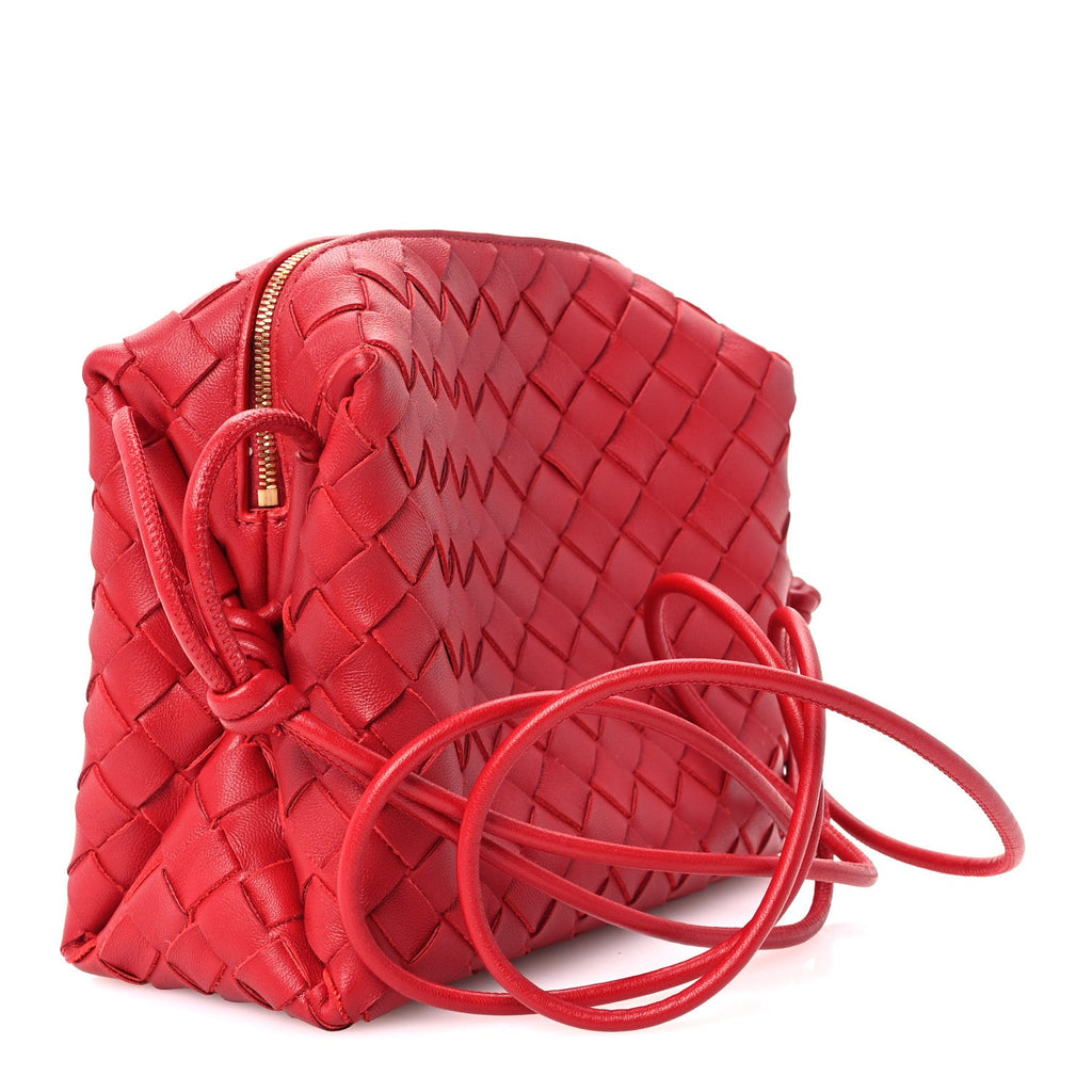 Nappa Intrecciato Small Loop Camera Bag Apple Candy