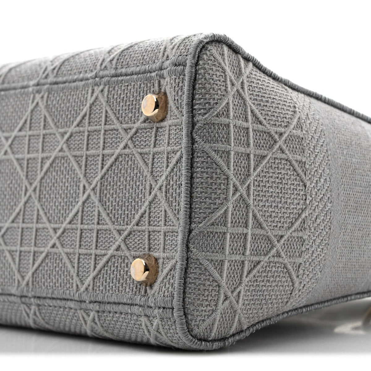 Canvas Embroidered Cannage Medium Lady D-Lite Gray