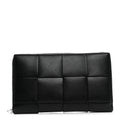 Nappa Maxi Intrecciato Medium Cassette Bifold Zip Wallet Black
