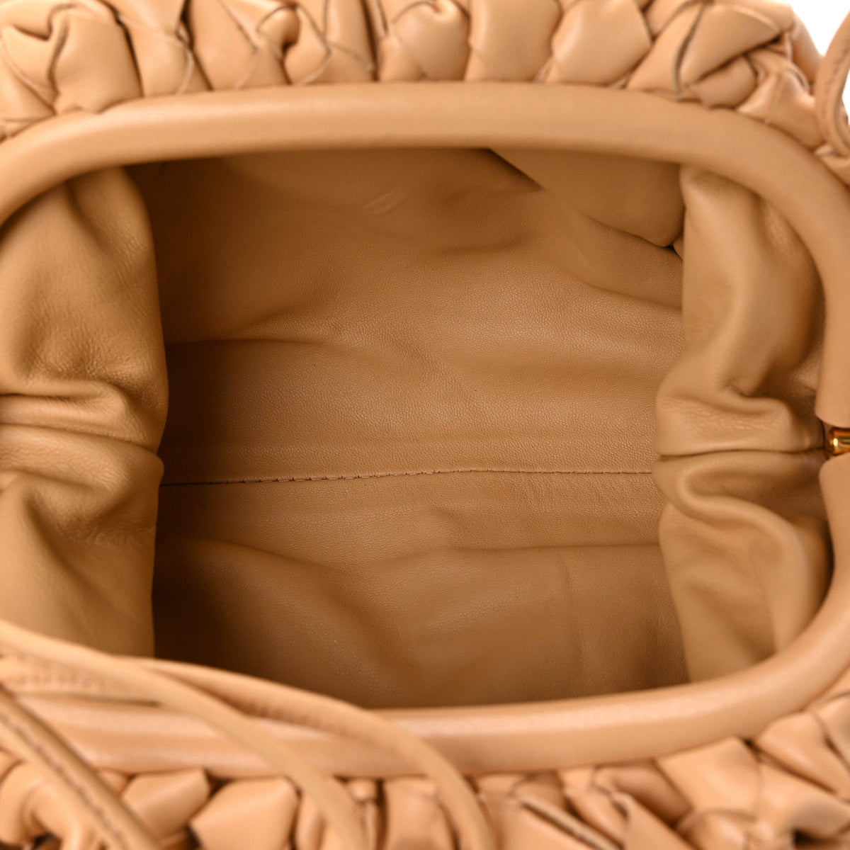Nappa Intrecciato The Mini Pouch Almond