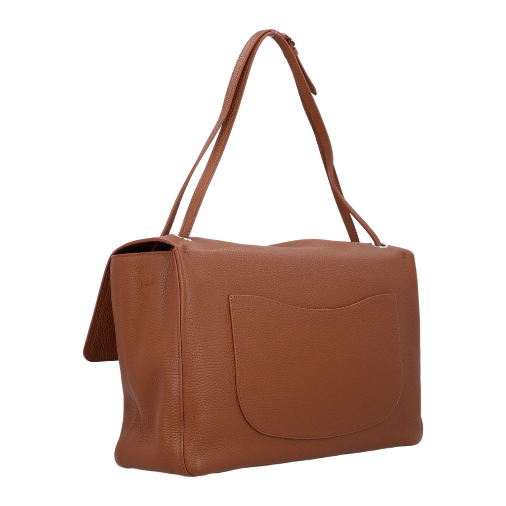 Grained Calfskin Souplissimo Maxi Flap Camel
