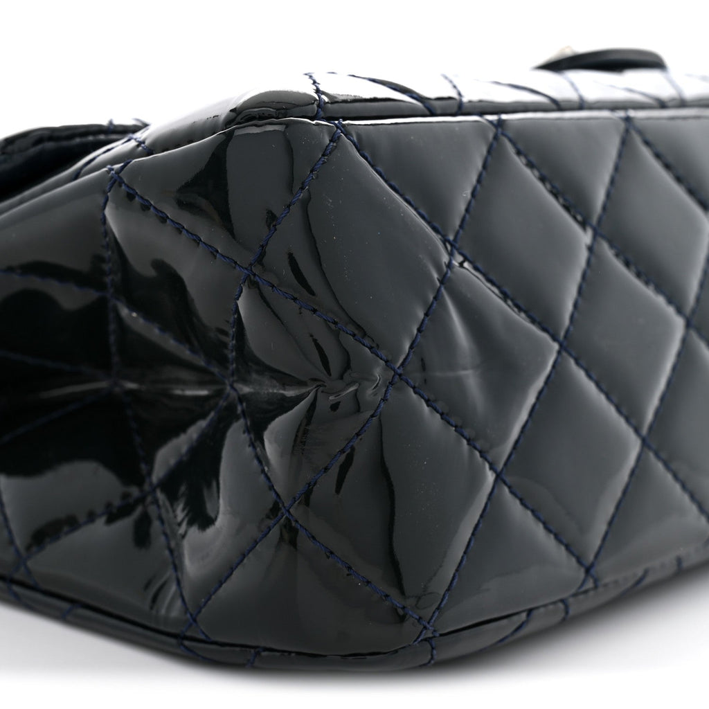 Patent Quilted 2.55 Reissue 227 Flap Dark Blue