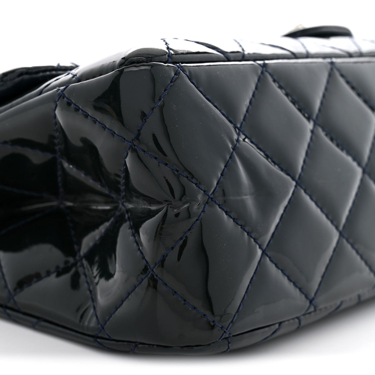 Patent Quilted 2.55 Reissue 227 Flap Dark Blue