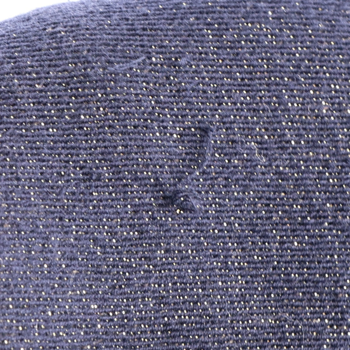 Lurex Canvas Medium Deauville Tote Navy Blue Gold
