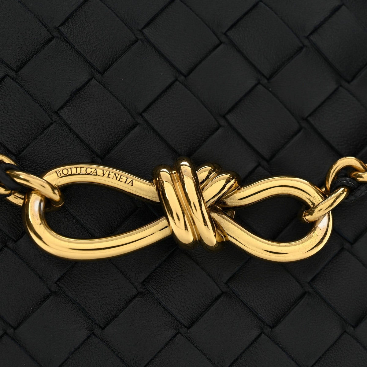 Nappa Intrecciato Small Andiamo With Chain Shoulder Bag Nocturnal