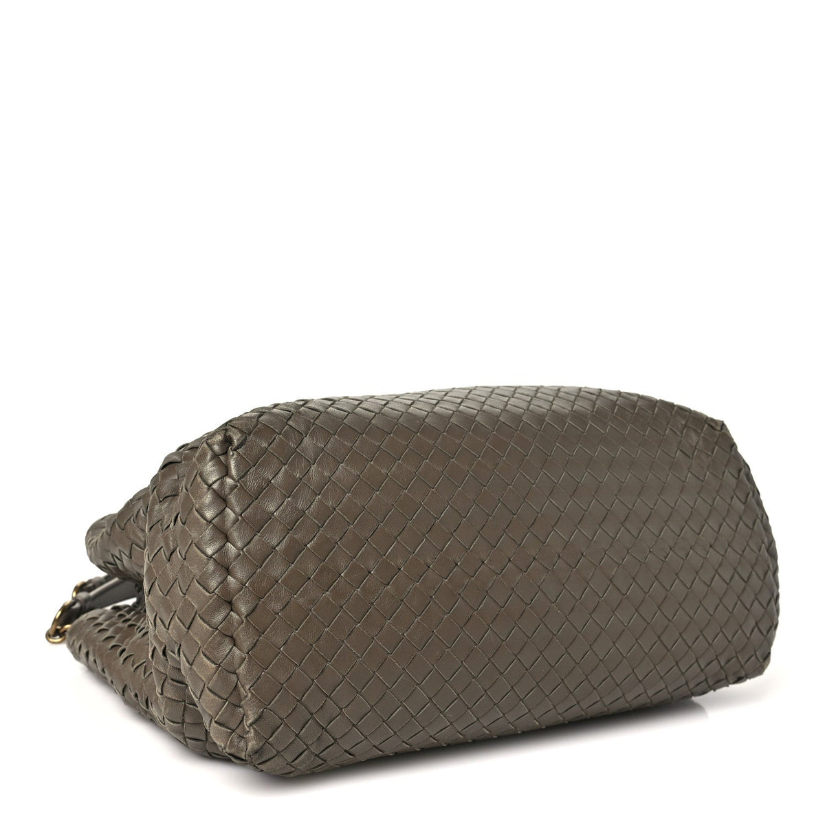 Nappa Intrecciato Medium Classic Chain Strap Tote Taupe Grey