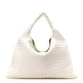 Calfskin Intrecciato Large Hop White