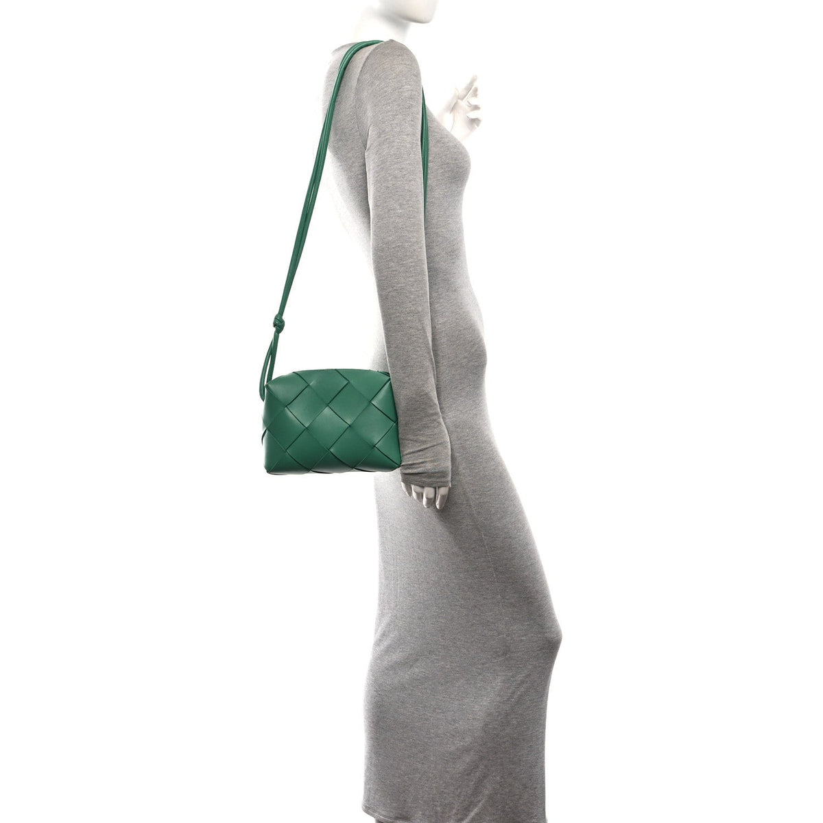 Lambskin Maxi Intrecciato Small Cassette Camera Bag Mermaid