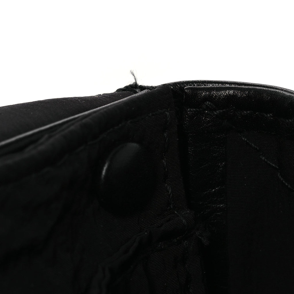 Paper Calfskin Maxi Intreccio The Belt Cassette Bag Black